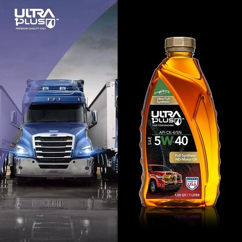 زيت محرك Ultra1Plus SAE 5W-40 التخليقي الكامل للخدمة الشاقة API CK-4/SN | سطل 5 جالون in Saudi Arabia