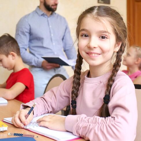 50 قطعة قلم رصاص ليوم الاستقلال مع محايات، أقلام كتابة قصيرة بعلم أمريكي، أحمر أبيض وأزرق، نصف أقلام رصاص وطنية لمستلزمات القرطاسية المكتبية المدرسية في الرابع من يوليو، 4 بوصات in Kuwait