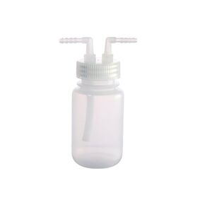 125ml Unbreakable PP Plastic Gas Washing Cylinder - Translucent Wash Bottle for Labs in Saudi Arabia