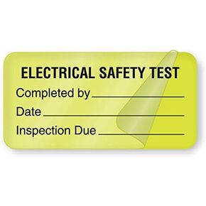 ملصقات اختبار السلامة الكهربائية تُلقي الذاتي 2 "W × 1" ح in Kuwait