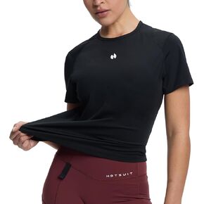 HOTSUIT Sauna Shirt for Women Sweat Vest Sauna Suit Body Shaper Top Short Sleeve for Gym Exercise in Kuwait