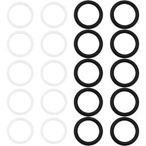20pcs Quick Release Hydraulic Coupling Rubber O Ring Sealing Gasket 25x20x2.5mm and 24.8x20.6x1.3mm Compatible with BG3 Plug Tractor,Black and White in Saudi Arabia