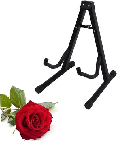 TOYANDONA Folding Guitar Stand Rack Portable Acoustic Bass Holder Non- Feet Space-saving Design for Electric Acoustic Instruments Black in Saudi Arabia