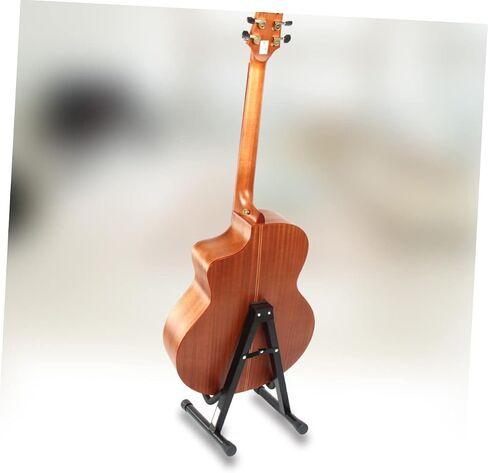 TOYANDONA Folding Guitar Stand Rack Portable Acoustic Bass Holder Non- Feet Space-saving Design for Electric Acoustic Instruments Black in Saudi Arabia