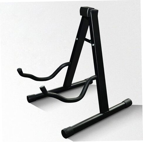 TOYANDONA Folding Guitar Stand Rack Portable Acoustic Bass Holder Non- Feet Space-saving Design for Electric Acoustic Instruments Black in Saudi Arabia