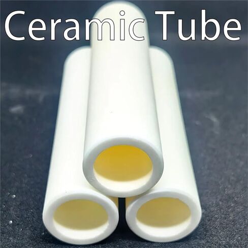 Alumina Ceramic Tube Aluminum Oxide 1600°C High Temperature Resistant Insulation Hollow Thermocouple Protection Ceramic Tube(15x20x100 1pcs) in Saudi Arabia