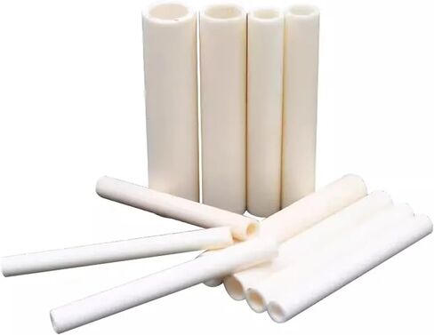 Alumina Ceramic Tube Aluminum Oxide 1600°C High Temperature Resistant Insulation Hollow Thermocouple Protection Ceramic Tube(15x20x100 1pcs) in Saudi Arabia