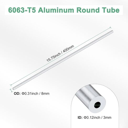 1 pack 400mm 6063 أنبوب مستدير الألومنيوم ، معرف 20 مم 30 مم OD أنابيب الألومنيوم سلسة للبناء/الصياغة/صياغة DIY ، الأنابيب المستقيمة المعدنية [0.79x1.18x15.7in] in Kuwait