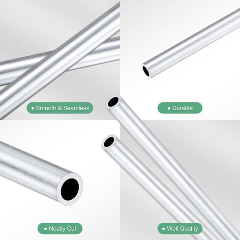 2-pack 250mm 6063 أنبوب مستدير الألومنيوم ، 20 مم معرف 23mm OD أنابيب الألومنيوم سلسة للبناء/الصياغة/صياغة DIY ، الأنابيب المستقيمة المعدنية [0.79x0.91x9.in in Saudi Arabia
