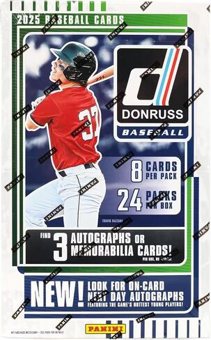 2025 Panini Donruss Baseball Hobby Trading Card Box (Three Autographs or Memorabilia Cards Per Box) in Saudi Arabia