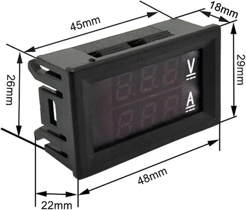 1pcs 0.56 بوصة Voltmeter Red و Blue LED (Shunt ، 0-999ma) in Saudi Arabia