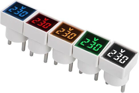 1PCS Square Voltmeter LED AC 50-500V (أحمر) in Saudi Arabia
