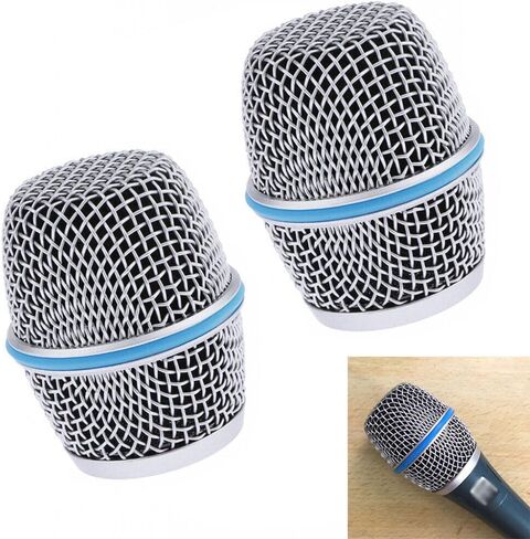 Replacement Microphone Grille Mic Grill Ball Head Mesh Fit For Shure Beta 87A (2PCS) in Saudi Arabia