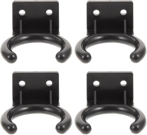 Totority Black Plastic Microphone Wall Mount Holder 4pcs 1.96 Inch Diameter, Easy Installation, Secure Screw Fixing, Ideal for Ktv, Home, Hotel, Conference Room in Saudi Arabia