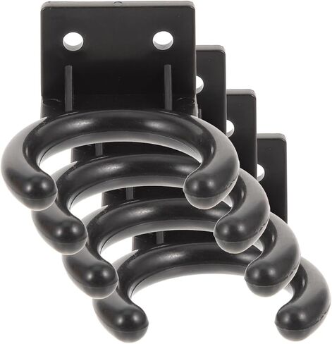 Totority Black Plastic Microphone Wall Mount Holder 4pcs 1.96 Inch Diameter, Easy Installation, Secure Screw Fixing, Ideal for Ktv, Home, Hotel, Conference Room in Saudi Arabia