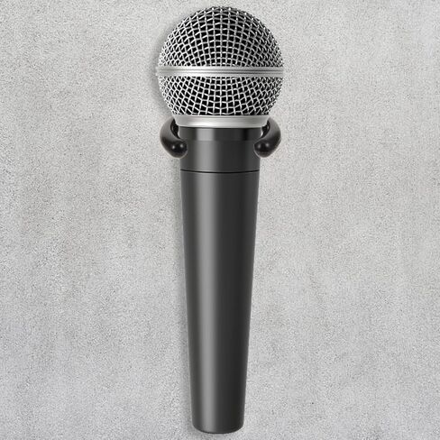 Totority Black Plastic Microphone Wall Mount Holder 4pcs 1.96 Inch Diameter, Easy Installation, Secure Screw Fixing, Ideal for Ktv, Home, Hotel, Conference Room in Saudi Arabia