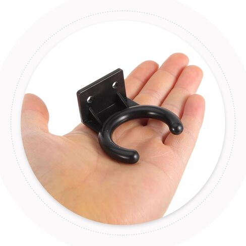 Totority Black Plastic Microphone Wall Mount Holder 4pcs 1.96 Inch Diameter, Easy Installation, Secure Screw Fixing, Ideal for Ktv, Home, Hotel, Conference Room in Saudi Arabia