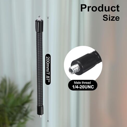16-Inch Flexible Gooseneck Tubing, 1/4"-20 Male to Male Thread Universal Arm Gooseneck Extension Holder for Microphone, Tripod Phone, Camera, LED Video Lights 2 Pack in Saudi Arabia