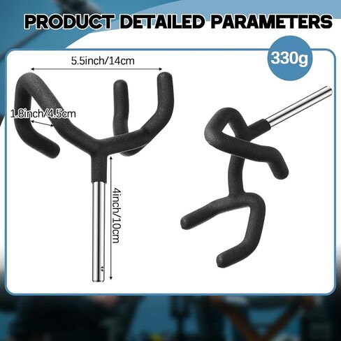 Weysat 2 PCS Metal Metal Microphone Boom Poom حامل الدعم لمواصف C و MIC ، وجبل المهد غير اللامع غير اللامع للميكروفون والمعدات الصوتية ، رأس قبضة ، طلاء مطاطي ، أسود in Kuwait