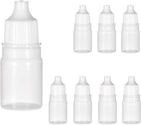 زجاجة قطارة بلاستيكية 8pcs ، زجاجة زجاجة زجاجة زجاجة ميني زجاجة 15 مل/0.5 أوقية ، حاويات قابلة لإعادة التعبئة مع غطاء قابلة لإعادة التعبئة مع غطاء وتوصيل زجاجات بحجم السفر الفارغ (15 مل) in Saudi Arabia