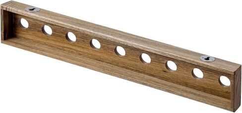 مجموعة MyGift من 2 Acacia Premium Solid Wood Wood Word Collect Collection Collection Rack ، رفوف تخزين Holder Wooden يحمل ما يصل إلى 18 كرة in Saudi Arabia