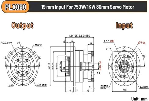 Circular Flange Helical Gear Reducer Backlash 3 ≤Arcmin Ratio 3:1~100:1 Nema23/34 Gearbox(for 86 Stepper 12.7) in Saudi Arabia