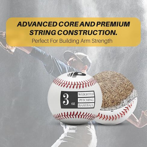 Premier Pitching Weighted Leather Baseballs | Weighted Training Balls to Improve Power & Pitching Training | Increase Pitch Velocity for All Skill Levels in Saudi Arabia