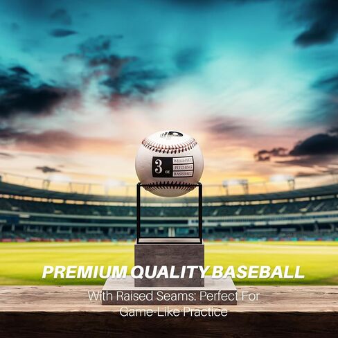Premier Pitching Weighted Leather Baseballs | Weighted Training Balls to Improve Power & Pitching Training | Increase Pitch Velocity for All Skill Levels in Saudi Arabia