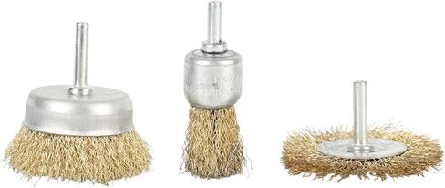 Yosoo Electric Drill Wire Brush for 4500RPM Maximum - 3Pcs Set with Stainless Steel Material - for Removing , Paint and Burrs on Wide Flat Surfaces, Small Areas and Screw Heads in Saudi Arabia