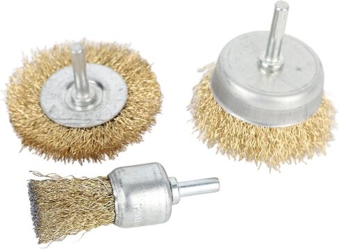 Yosoo Electric Drill Wire Brush for 4500RPM Maximum - 3Pcs Set with Stainless Steel Material - for Removing , Paint and Burrs on Wide Flat Surfaces, Small Areas and Screw Heads in Saudi Arabia
