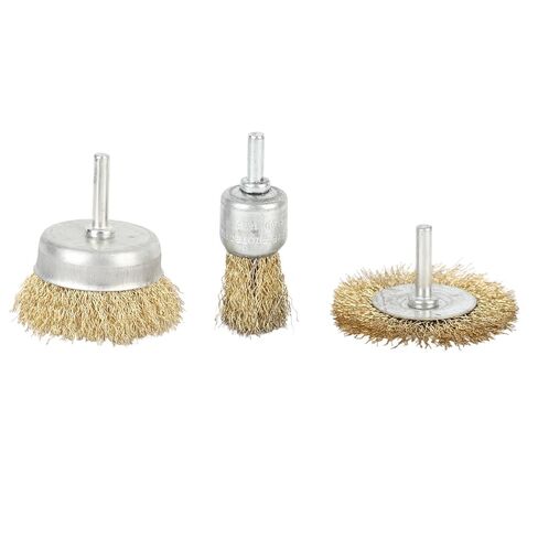 Yosoo Electric Drill Wire Brush for 4500RPM Maximum - 3Pcs Set with Stainless Steel Material - for Removing , Paint and Burrs on Wide Flat Surfaces, Small Areas and Screw Heads in Saudi Arabia