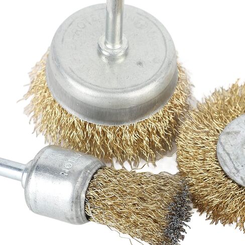 Yosoo Electric Drill Wire Brush for 4500RPM Maximum - 3Pcs Set with Stainless Steel Material - for Removing , Paint and Burrs on Wide Flat Surfaces, Small Areas and Screw Heads in Saudi Arabia
