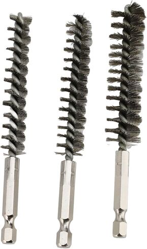 Yosoo 6PCS Bore Brush Twisted Wire Brush with Hex Shank for Power Drill Impact Driver 8mm 10 mm 12mm 15mm 17mm 19mm Stainless Steel Bore Brush Set in Saudi Arabia