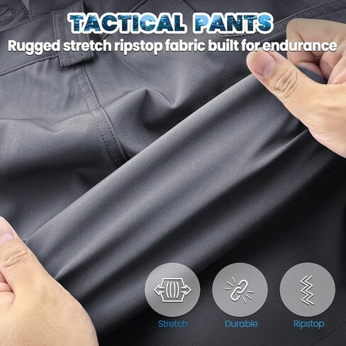 Men's Tactical Hiking Pants - Water-Resistant Cargo Work Pants, Military-Grade Construction & Outdoor Pants for Men in Saudi Arabia