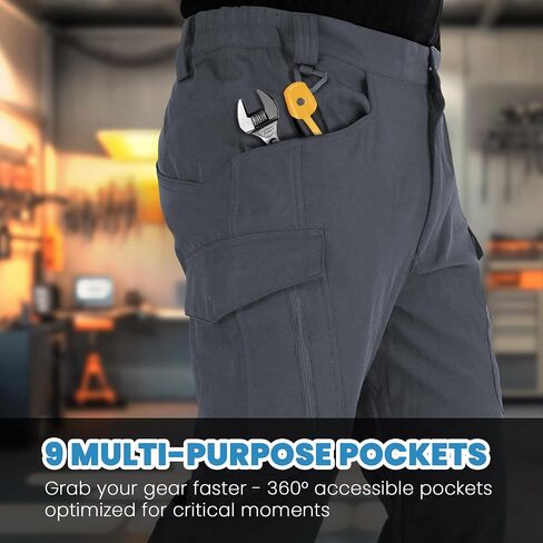 Men's Tactical Hiking Pants - Water-Resistant Cargo Work Pants, Military-Grade Construction & Outdoor Pants for Men in Saudi Arabia