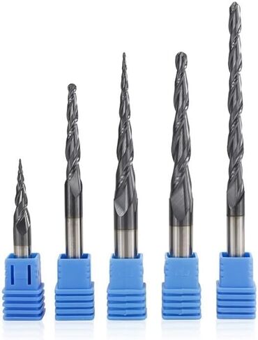 قاطع طحن كربيد 2 الفلوت مدبب الكرة أنف الطواح CNC بتات ، r0.75x20xd6x50 in Kuwait