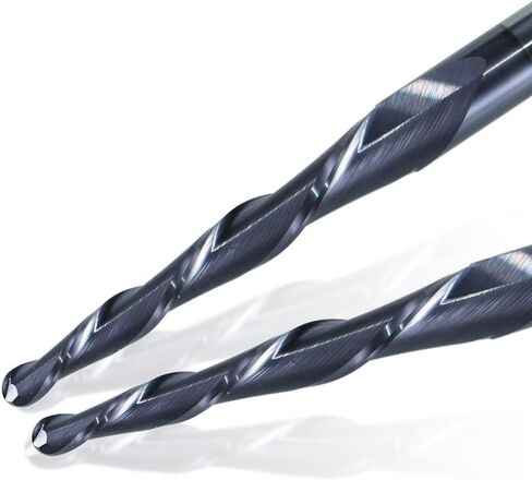قاطع طحن كربيد 2 الفلوت مدبب الكرة أنف الطواح CNC بتات ، r0.75x20xd6x50 in Kuwait