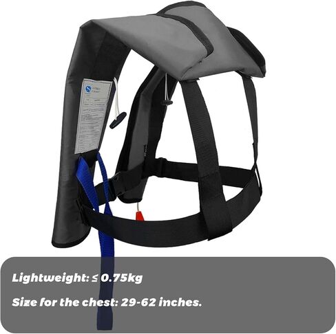 Manual Inflatable Life Jacket|Life Vest for Adults|PFD Low Profile|Supports up to 330 lbs(YSH700) in Saudi Arabia
