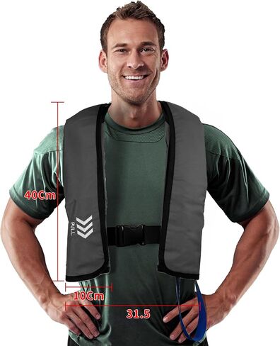 Manual Inflatable Life Jacket|Life Vest for Adults|PFD Low Profile|Supports up to 330 lbs(YSH700) in Saudi Arabia