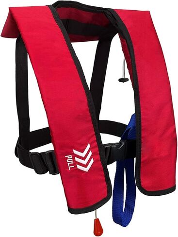Manual Inflatable Life Jacket|Life Vest for Adults|PFD Low Profile|Supports up to 330 lbs(YSH700) in Saudi Arabia