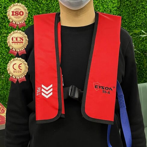 Manual Inflatable Life Jacket|Life Vest for Adults|PFD Low Profile|Supports up to 330 lbs(YSH700) in Saudi Arabia