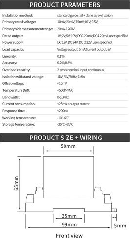 1PCS DC Transmitter 0-100V 0-200V 0-500V to RS485 4-20MA RELAY SENSOR AC SENSOR DC24V VOLTAGE STALCER DC24V (AC 0-500V) in Kuwait