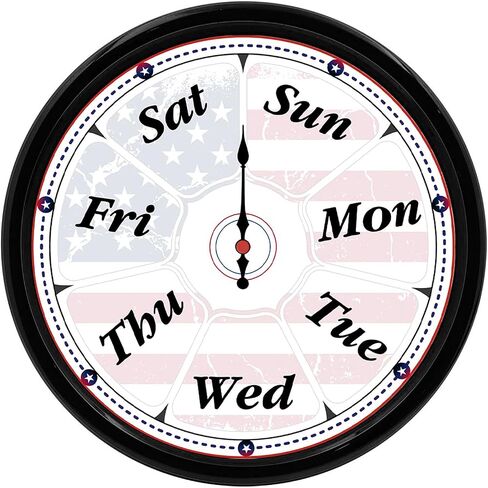 Gifts for Grandma, Day of The Week Clock, Unique Retirement Gifts, Wall Clock for Seniors Grandparents Funny Living Room Decor in Kuwait