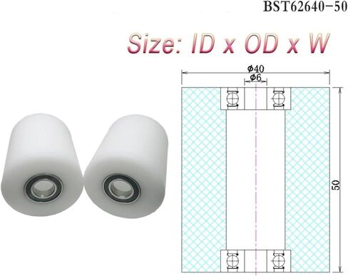 5pcs BST62630-30 POM Double Bearing Rollers Polyoxymethylene Guide Wheel Plastic Bearing Pulley(6x30x30mm) in Saudi Arabia
