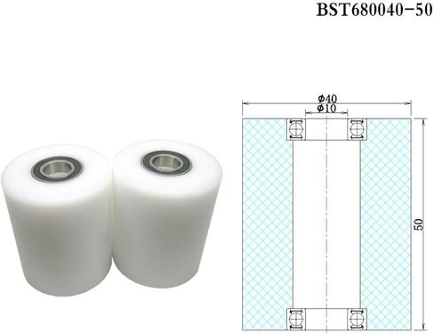 5pcs 10x35x30MM 6800-2RS Conveyor Belt POM Bearing Pulley OD 35mm Wear-Resistant Guide Pulley Double Bearing Plastic(10X35X50MM_6800-2RS) in Saudi Arabia