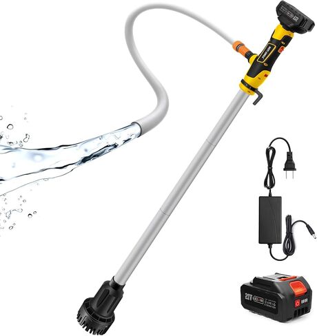 Cordless Stick Water Transfer Pump, Water Pump with 21V Battery Compatible with Makita 18V Battery,720GPH, Max Head Heicht 33 FT, Portable Utility Water Pump for Pool,Garden,Pond,Fish Tank in Saudi Arabia