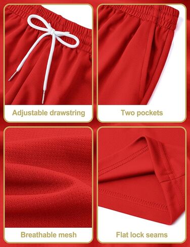 السراويل القصيرة الرياضية الأولاد شورت كرة السلة لكرة السلة سراويل فضفاضة تناسب التنفس السريع الجافة الجافة شورتات للشباب 6-16 سنة in Kuwait