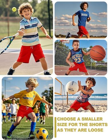 السراويل القصيرة الرياضية الأولاد شورت كرة السلة لكرة السلة سراويل فضفاضة تناسب التنفس السريع الجافة الجافة شورتات للشباب 6-16 سنة in Kuwait
