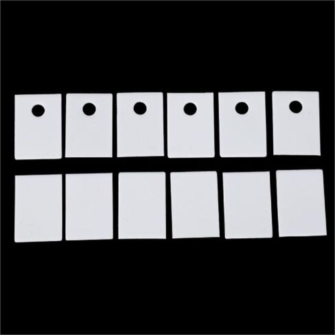 Alumina Ceramic Board, High Toughness Cooling Pad Alumina Ceramic Sheet 100pcs(Perforated 22x28x0.6MM)(Perforated 20x25x1MM) in Saudi Arabia