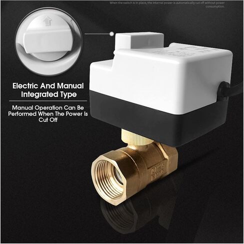 Valve Brass Motorized Ball Valve 3 Way 2 Way Control Electric Ball Valve Actuator with Manual Switch AC220v DN15 20 40 for Water Air(DN25) in Saudi Arabia